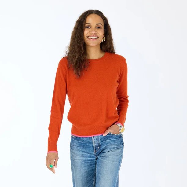 Kerri Rosenthal Patchwork Pullover in Rust