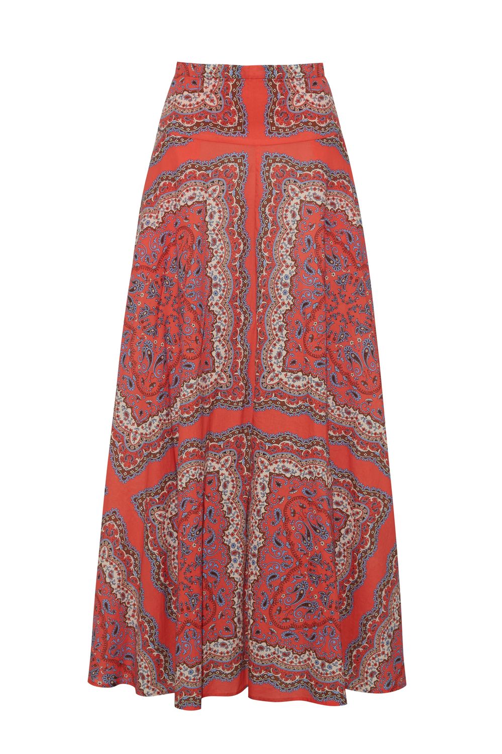 Cara Cara Gabriella Skirt in Paisley Scarf Coral