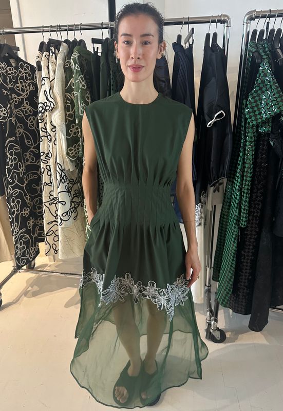 Lovebirds Caelis Dress in Olive Green