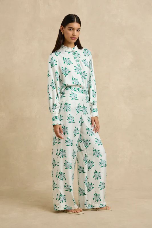 Hannah Seema Pant in Emerald Blossom