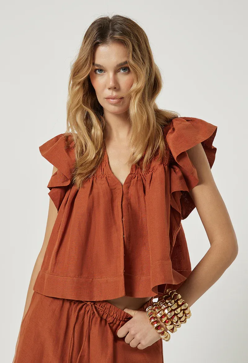 Scarlett Poppies Utrika Top in Arabian Spice