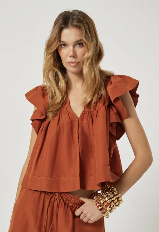 Scarlett Poppies Utrika Top in Arabian Spice