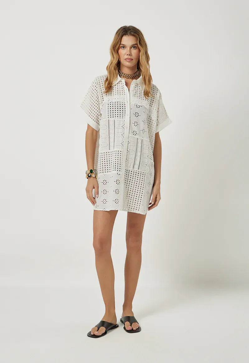 Scarlett Poppies Colbee Kaftan in Simply White