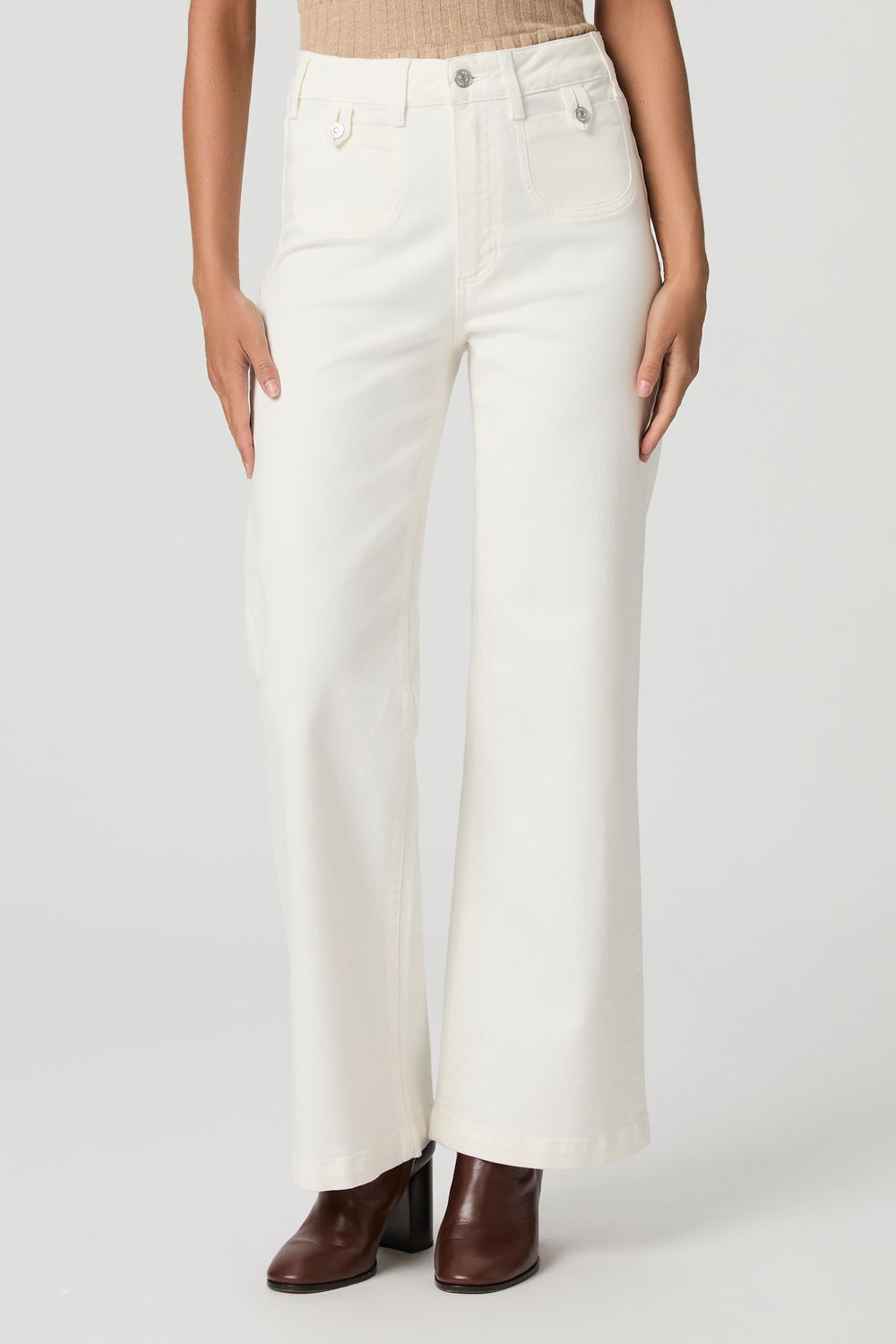 Paige Anessa 31" w/Rounded Inset Pockets in Tonal Ecru