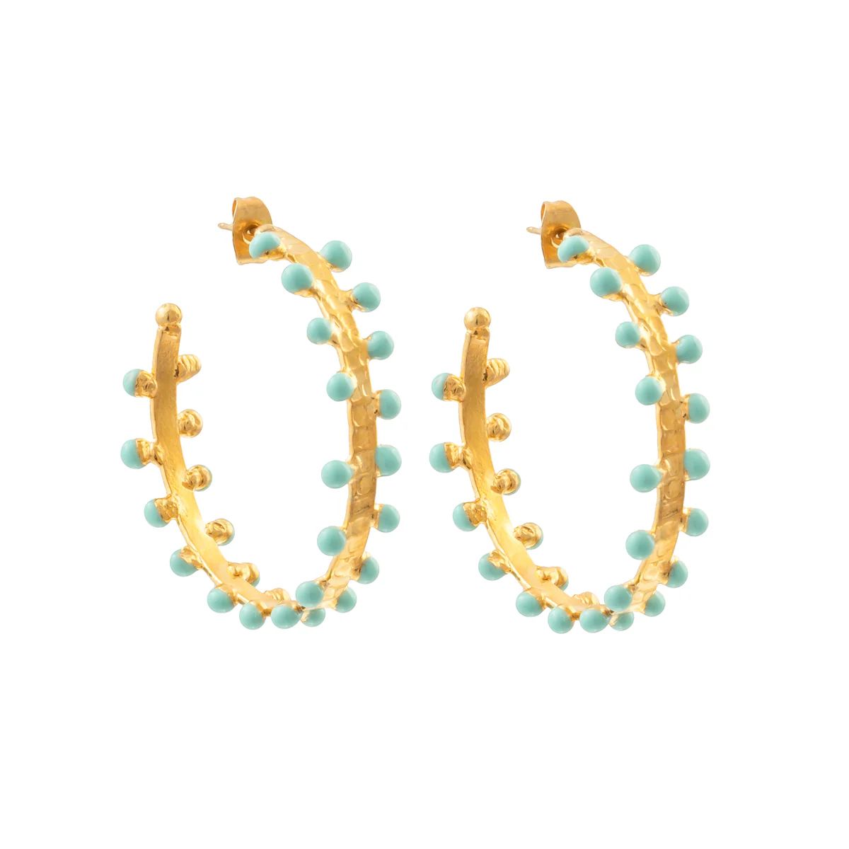 Sylvia Toledano Gipsy Hoops in Turquoise