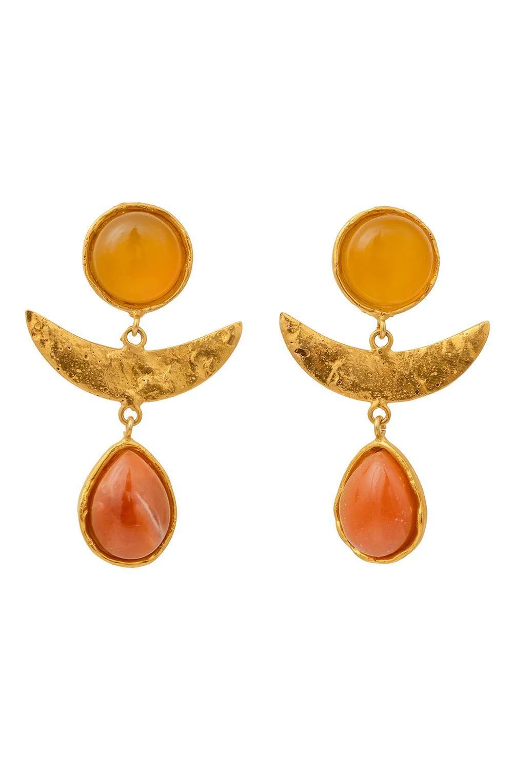 Sylvia Toledano Sunset Earrings in Yellow Onyx &amp; Golden Jasper