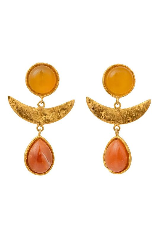 Sylvia Toledano Sunset Earrings in Yellow Onyx &amp; Golden Jasper