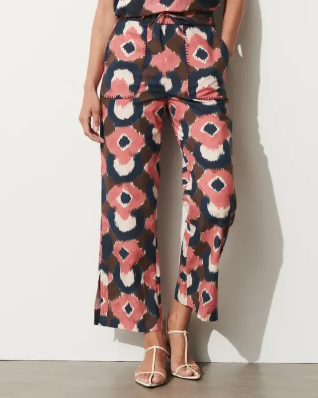 Figue Jolie Pant in Painterly Lock Chalk