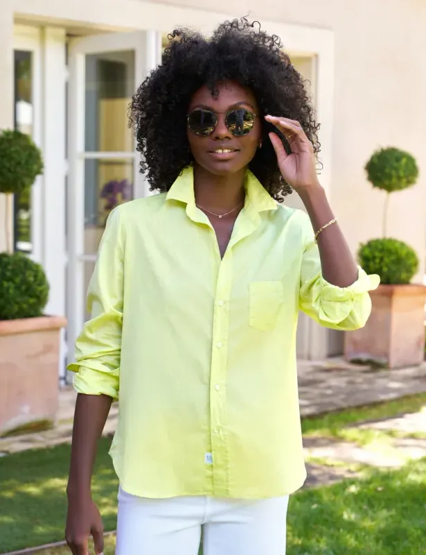 Frank &amp; Eileen Eileen Relaxed Button Up Shirt in Chartreuse
