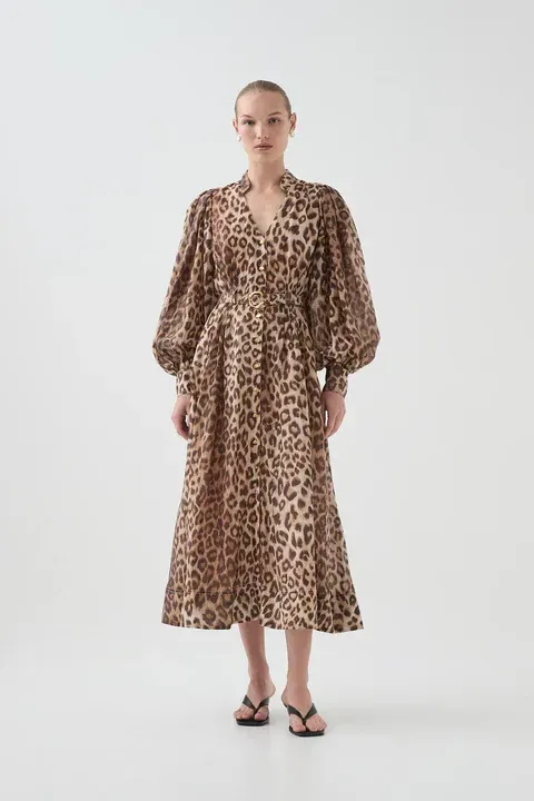 Aje Isabella Shirtdress in Leopard