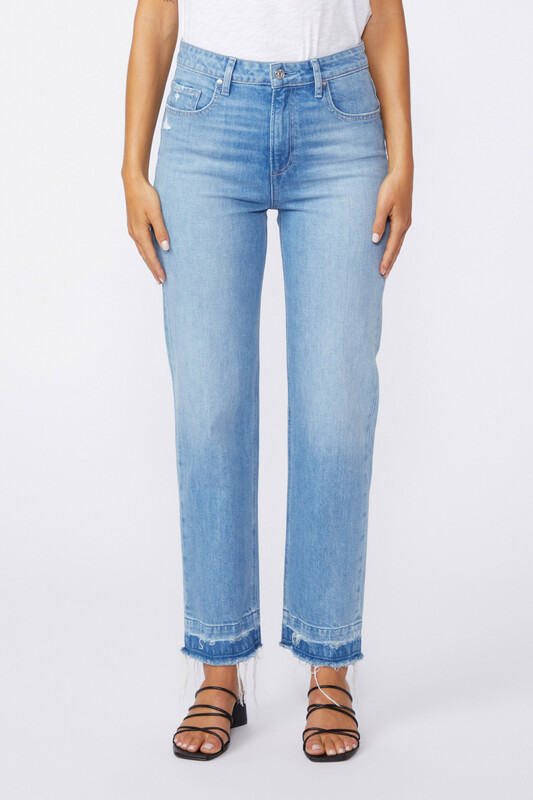 Paige Sarah Straight Ankle in Riya Distressed