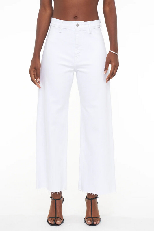 Pistola Penny High Rise Wide Leg Crop in Blizzard