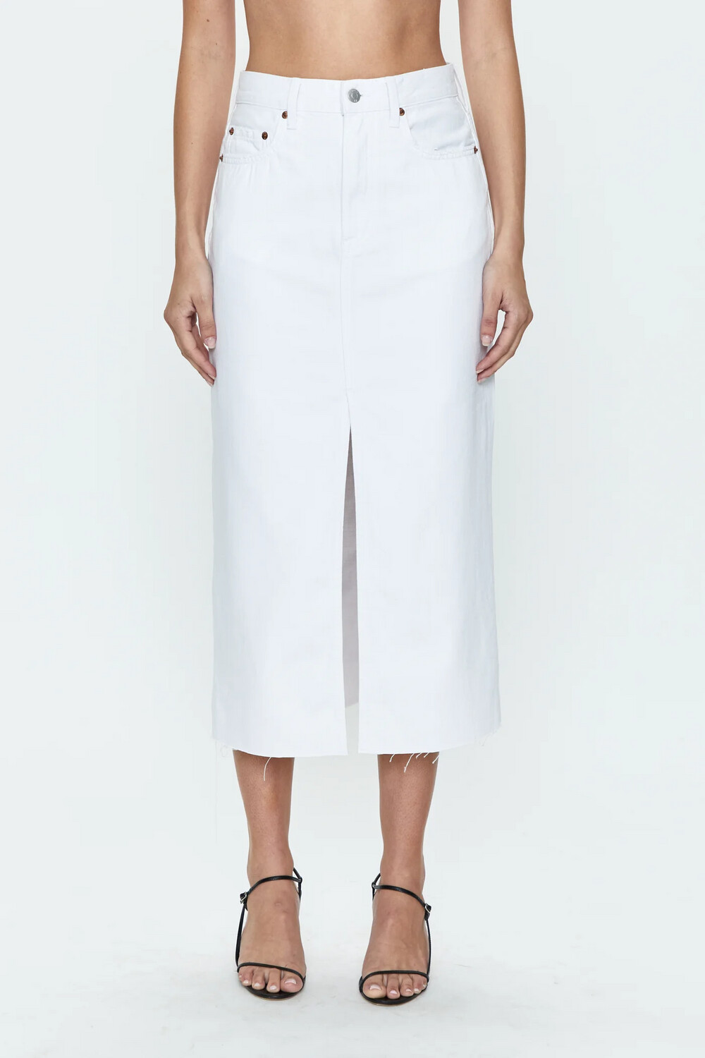 Pistola Alice Midi Skirt in White