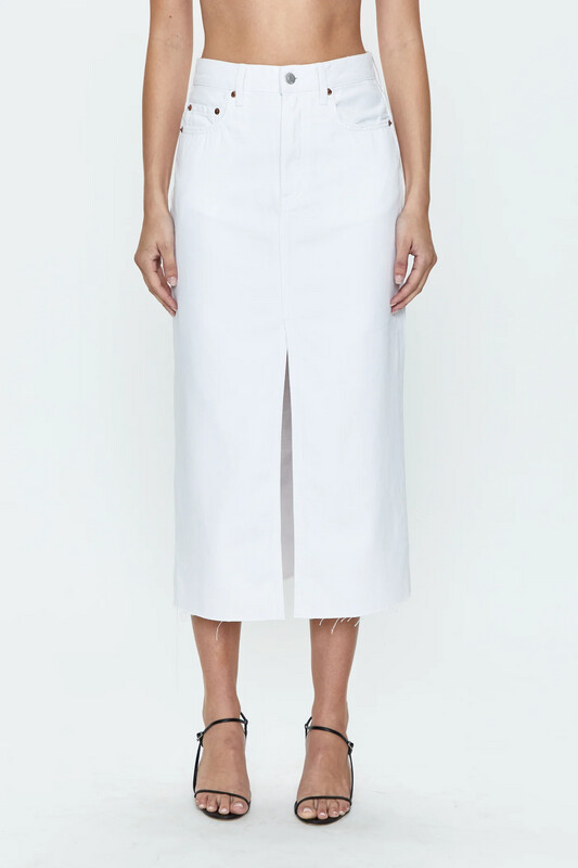 Pistola Alice Midi Skirt in White