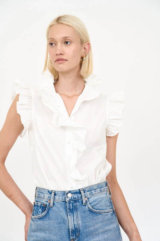 Christy Lynn Marfa Top in Blanc