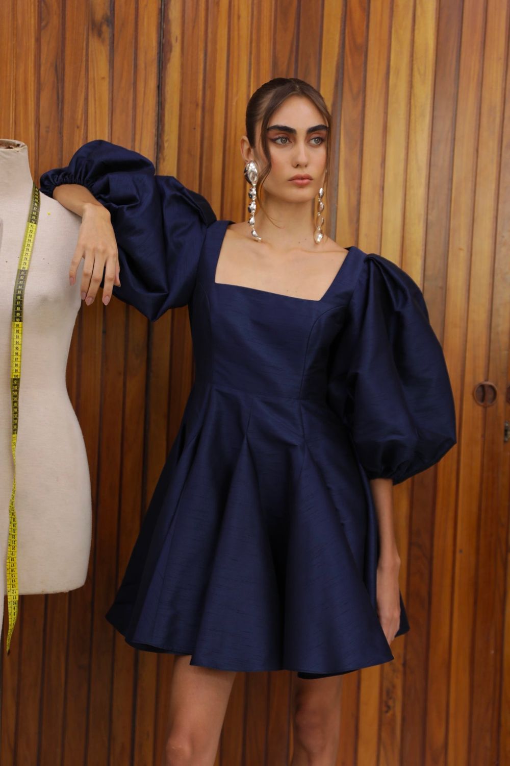 No Pise La Grama Diana Dress in Navy