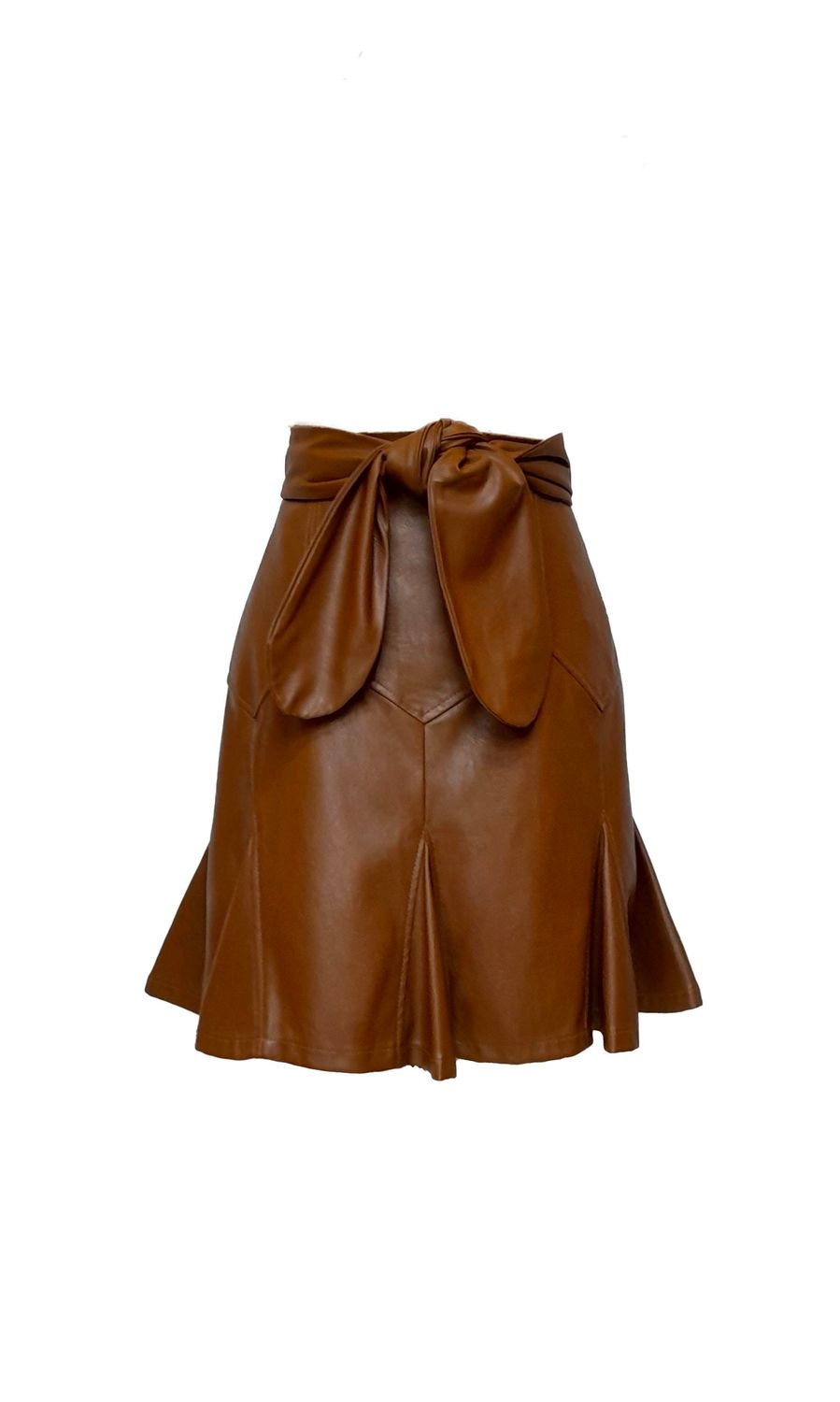 No Pise La Grama Sombrita Mini Skirt in Camel Caramel