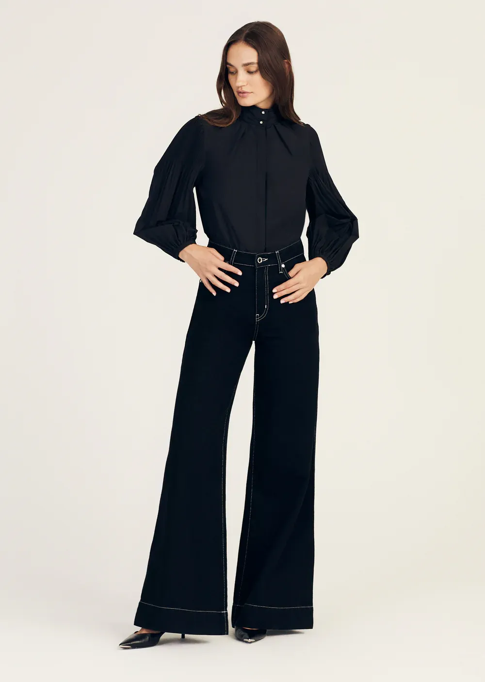10 Crosby Coralie High Rise Wide Leg in Wooster