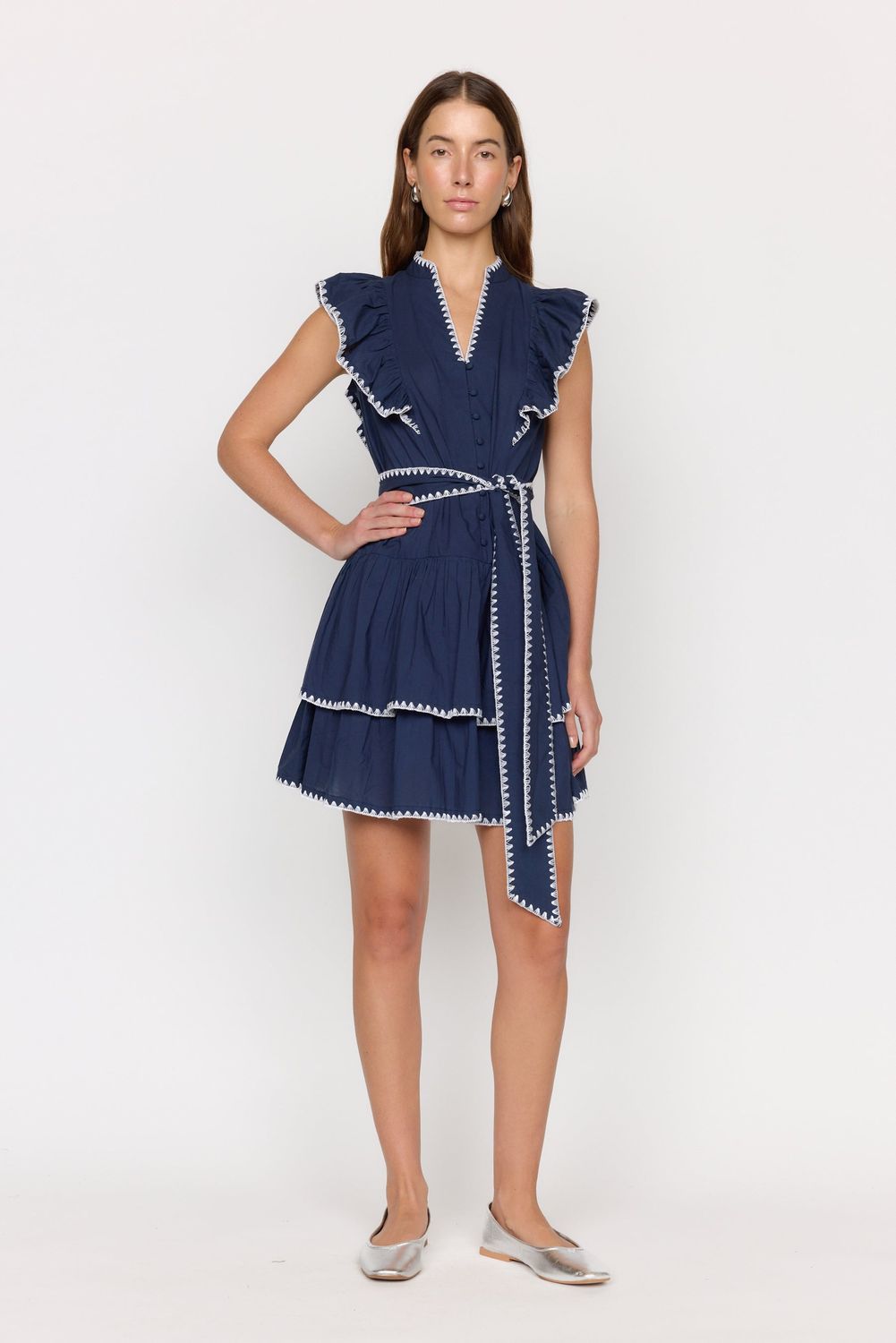 Christy Lynn Uma Dress in Navy