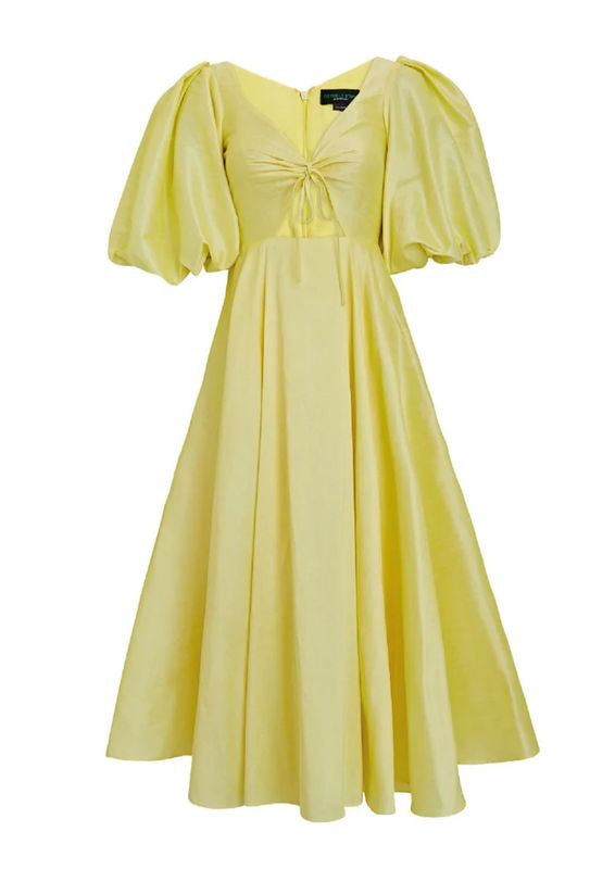 No Pise La Grama La Villa Dress in Soft Yellow