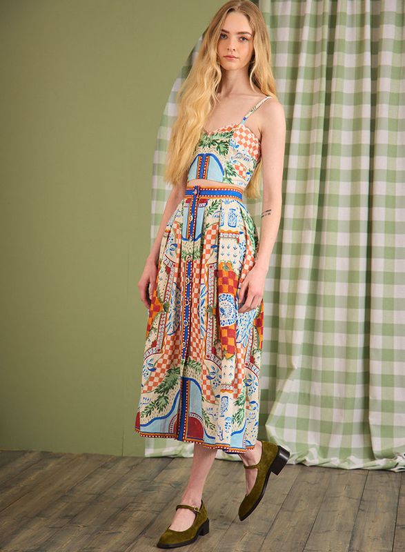 Hunter Bell Eva Skirt in Sundance Tile