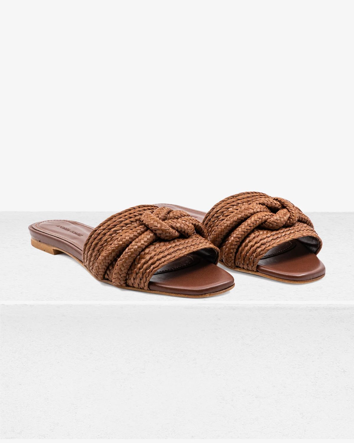 Andrea Gomez Denise Brown Raffia Slide