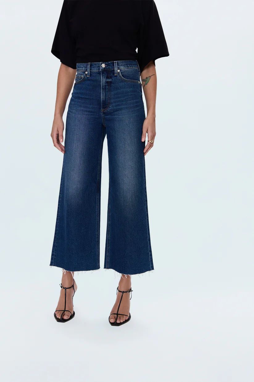 Pistola Lana Crop High Rise Wide Leg Jean in Broadway