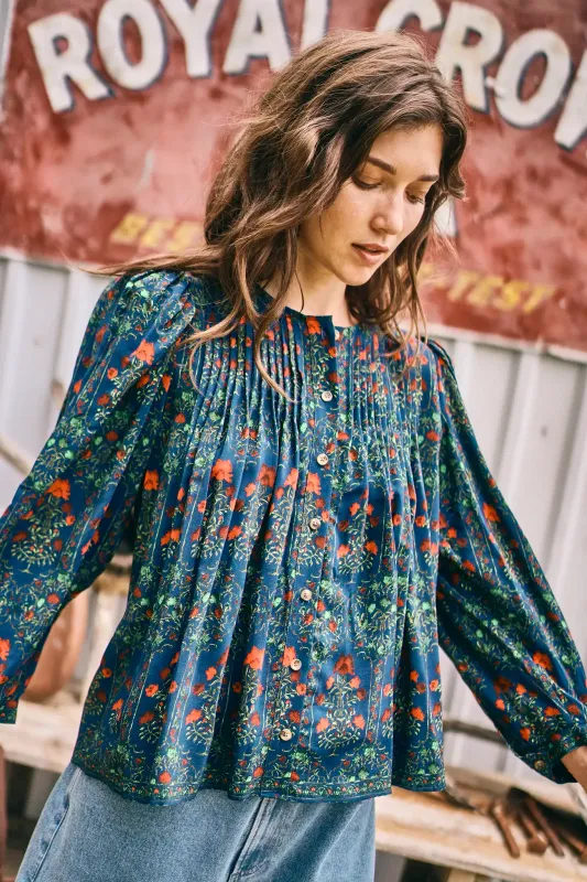 Hunter Bell Daphne Top in Midnight Garden