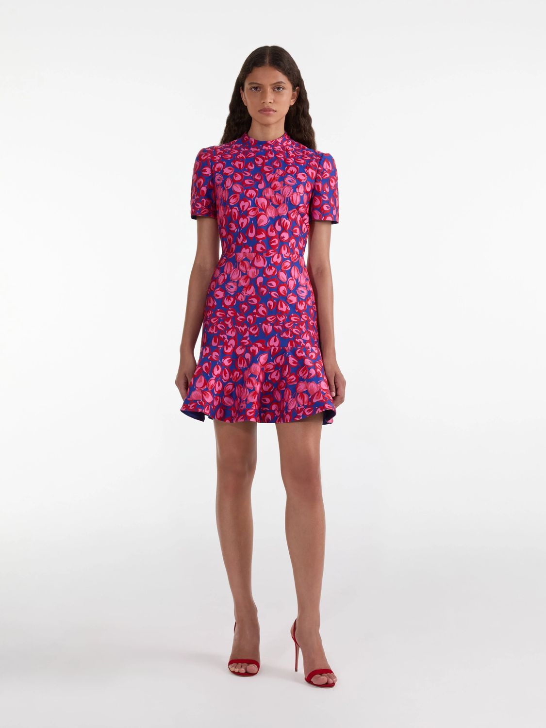 Saloni Min-C Dress in Azure Flamingo