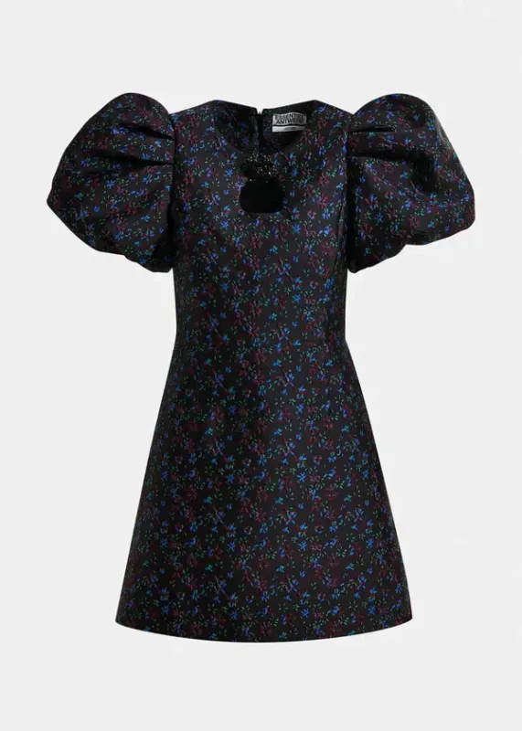 Essentiel Influence Puffsleeve Minidress in Combo2 in Navy