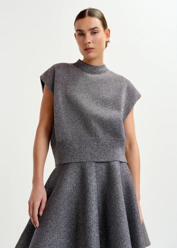 Essentiel Itdance Lurex Knitted Pullover in Black