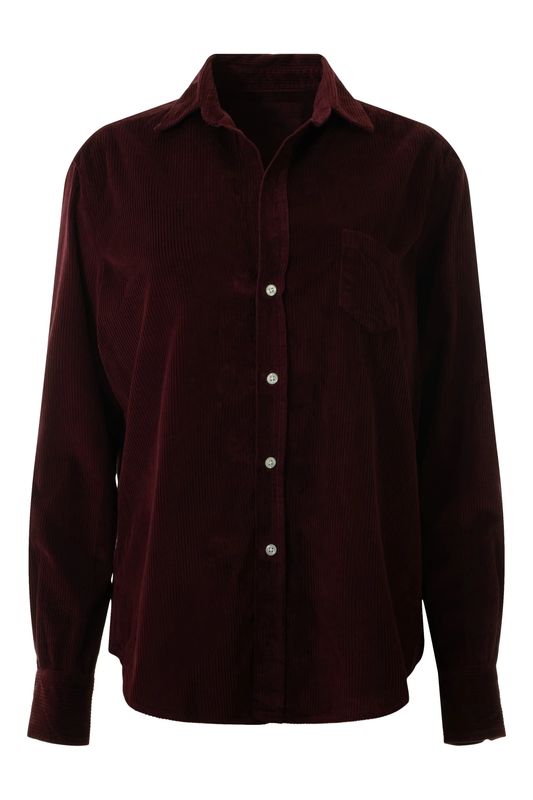 Frank &amp; Eileen Eileen Relaxed Button Up Shirt in Maroon Corduroy
