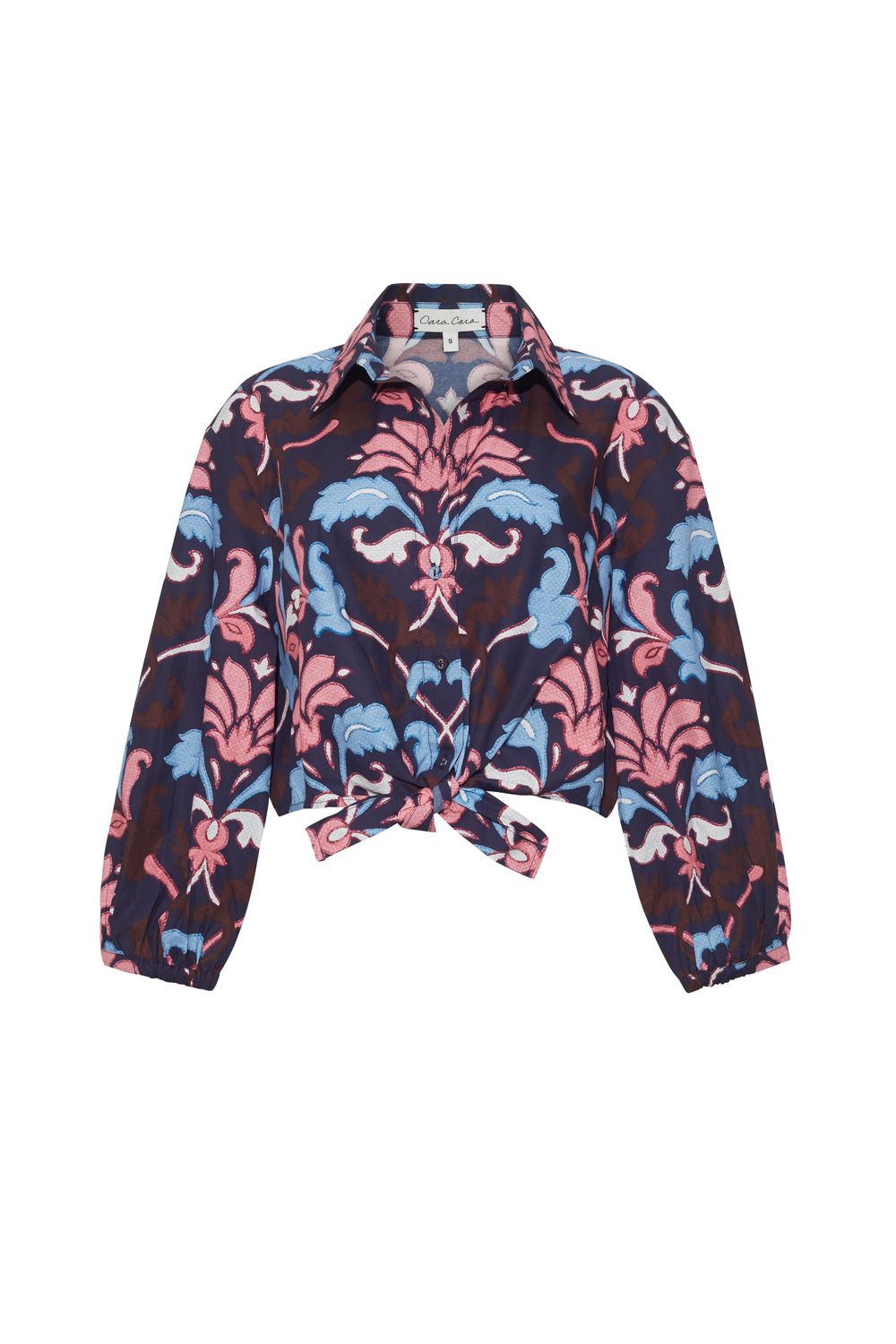 Cara Cara Rumson Top in Fleur Crest Navy
