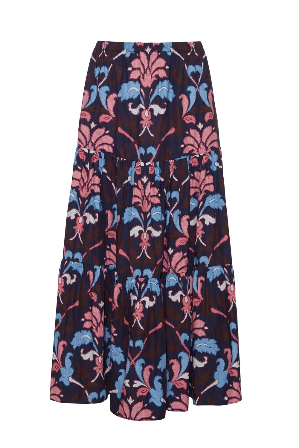 Cara Cara Melanie Skirt in Fleur Crest Navy