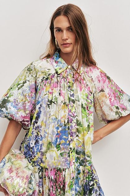 Aje Anthea Mini Smock Dress in Lavandula