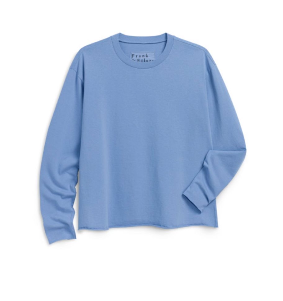 Frank &amp; Eileen Quinn Crew Long Sleeve Tee in Fog