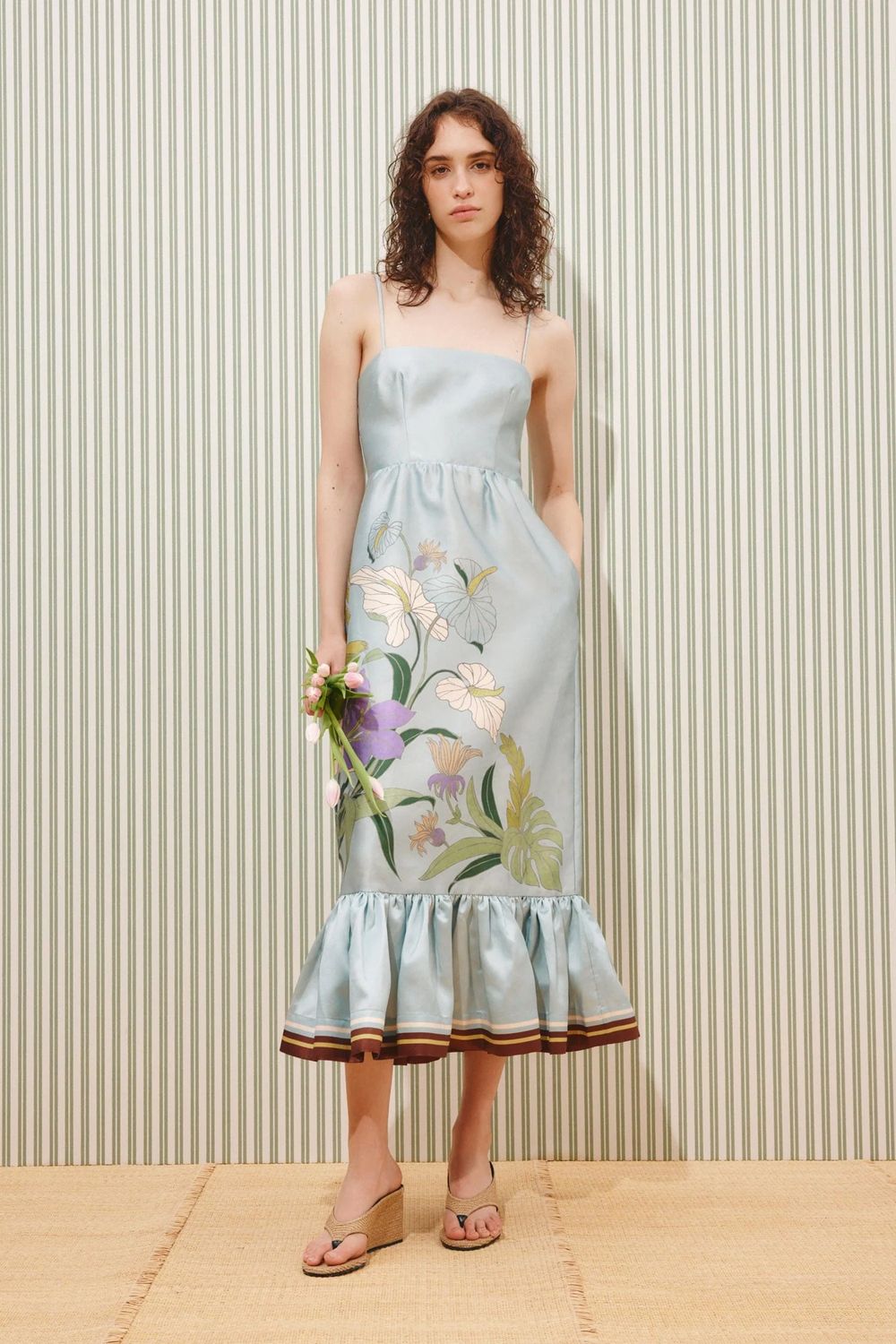 Alemais Alfie Midi Dress in Ice Blue