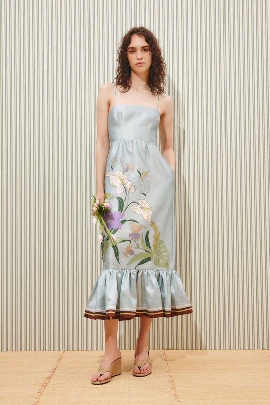 Alemais Alfie Midi Dress in Ice Blue