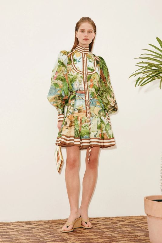 Alemais Toucan Tango Mini Dress in Multi
