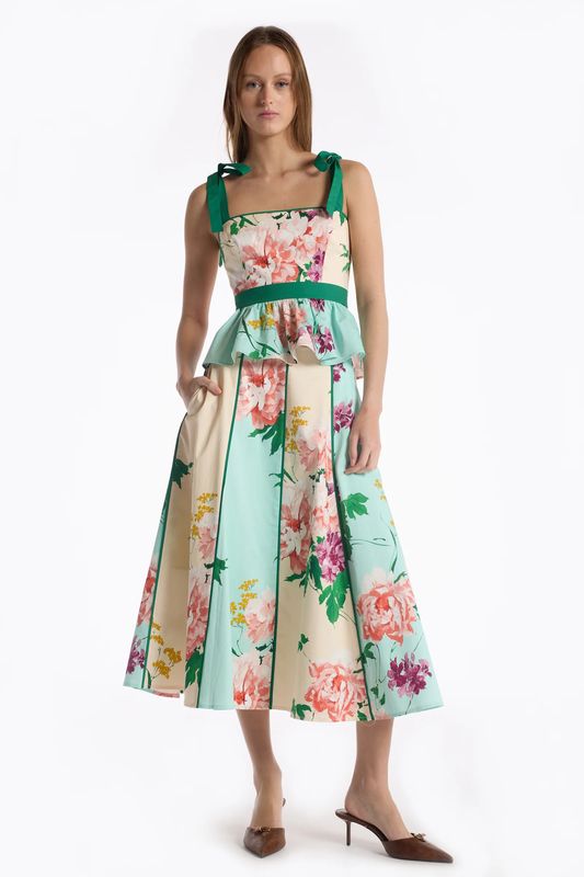 Christy Lynn Nate Skirt in Mulrit Tranquility