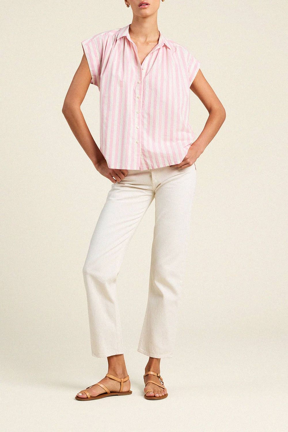 Trovata Della Shirt in Pink Stripe