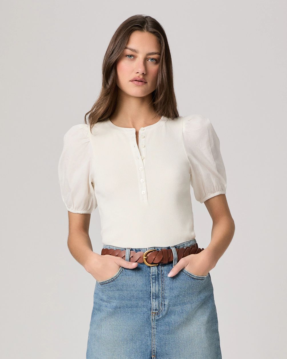 Paige Brandy Top in White