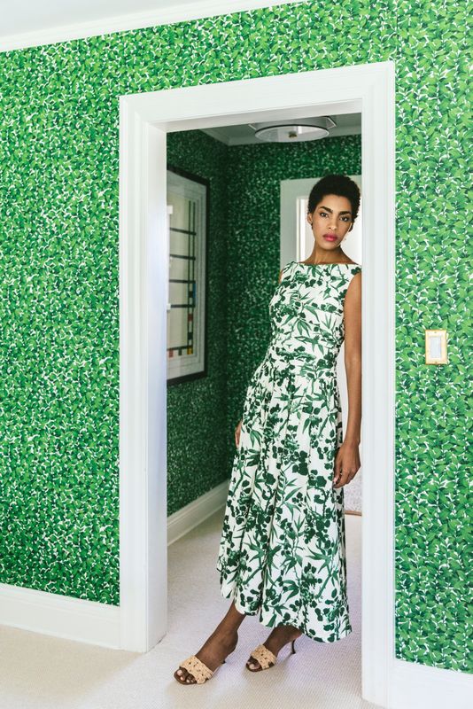 Cara Cara Zora Dress in Colette Toile Green