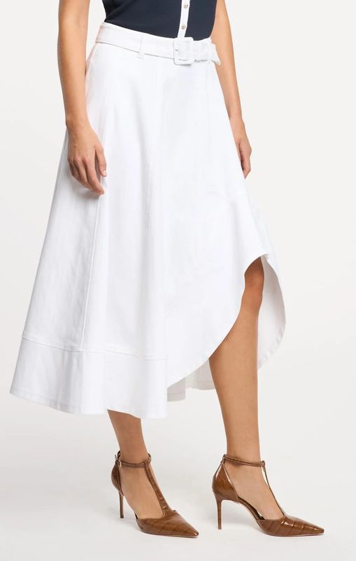 Cinq a Sept Zelda Denim Skirt in White