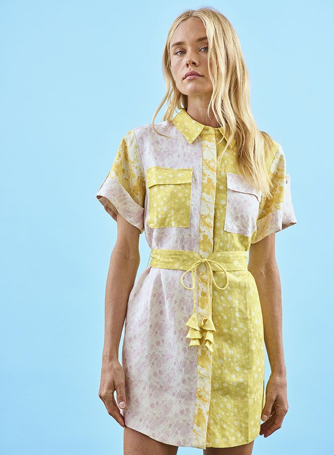 Hunter Bell Nicole Dress in Marble Mix