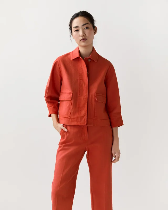 Ann Mashburn Alixe Jacket in Orange Stretch Canvas