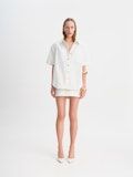 Aje Halo Embroidered Shirt in Ivory