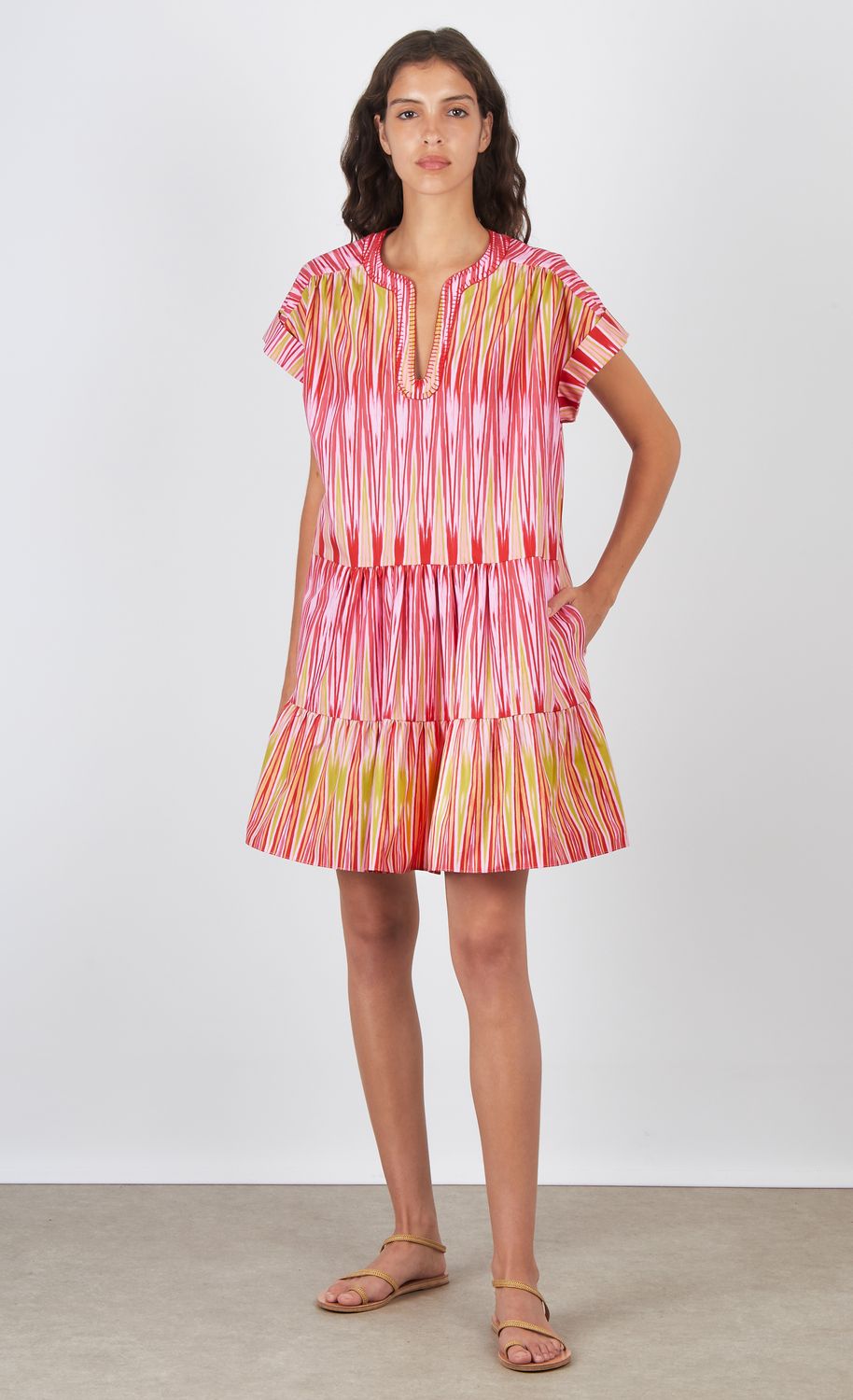 Saloni Ashley-B Dress in Strawberry