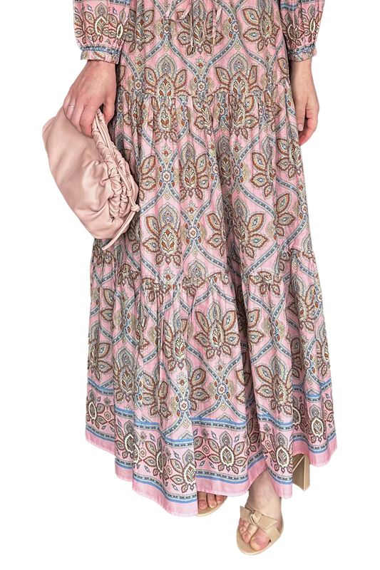 Cara Cara Melanie Skirt in Vintage Medallion Pink