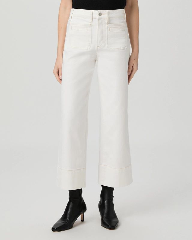 Paige Anessa W/ Vintage Welt Patch Pockets &amp; Wide Hem in Toasted Ecru
